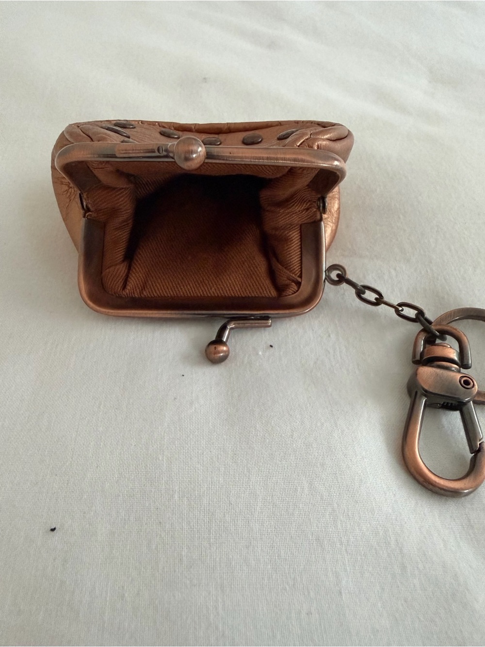 Fossil Metallic Bronze Leather Coin & Key Holder Duo - Picture 7 of 14